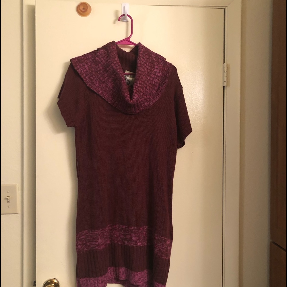 Extra Touch Burgundy Sweater Dress Size 2X